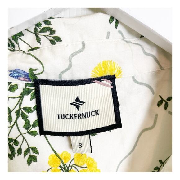 Tuckernuck Corsica Wildflower Floral Shirt Dress Short Sleeve Cotton Poplin Sz S - Picture 9 of 12